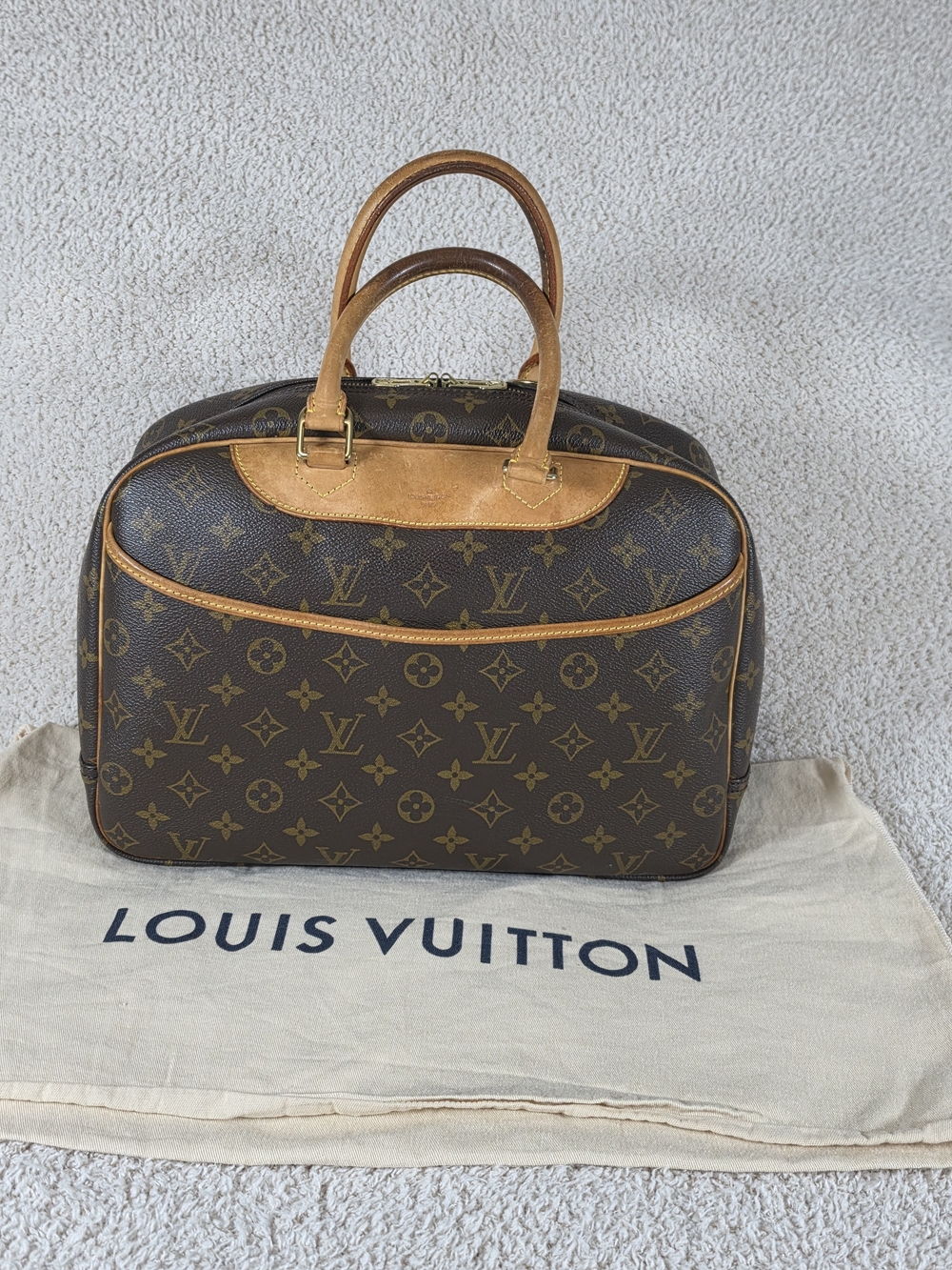 Louis Vuitton Brown Monogram Canvas Deauville Bag